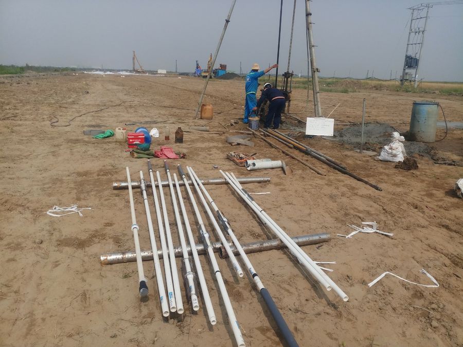 Lắp đặt và quan trắc lún sâu